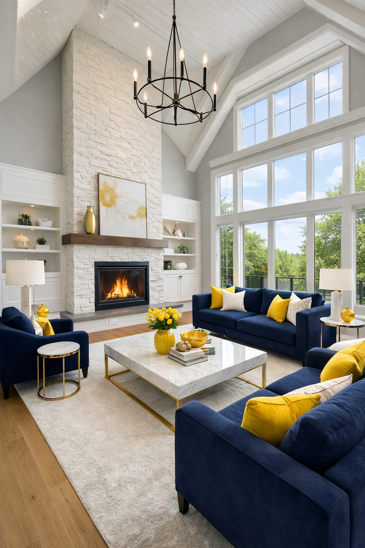 Pristine move-in ready living room in Massachusetts following a professional post-construction cleaning MA service.