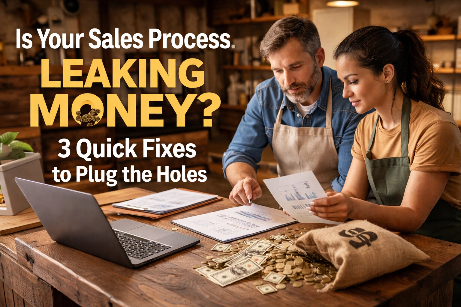 [HERO] Is Your Sales Process Leaking Money? 3 Quick Fixes to Plug the Holes