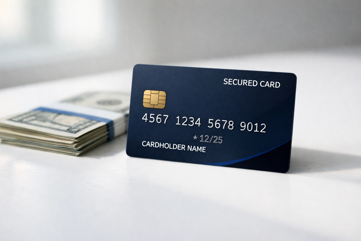 Secured credit card with cash deposit for building credit from scratch