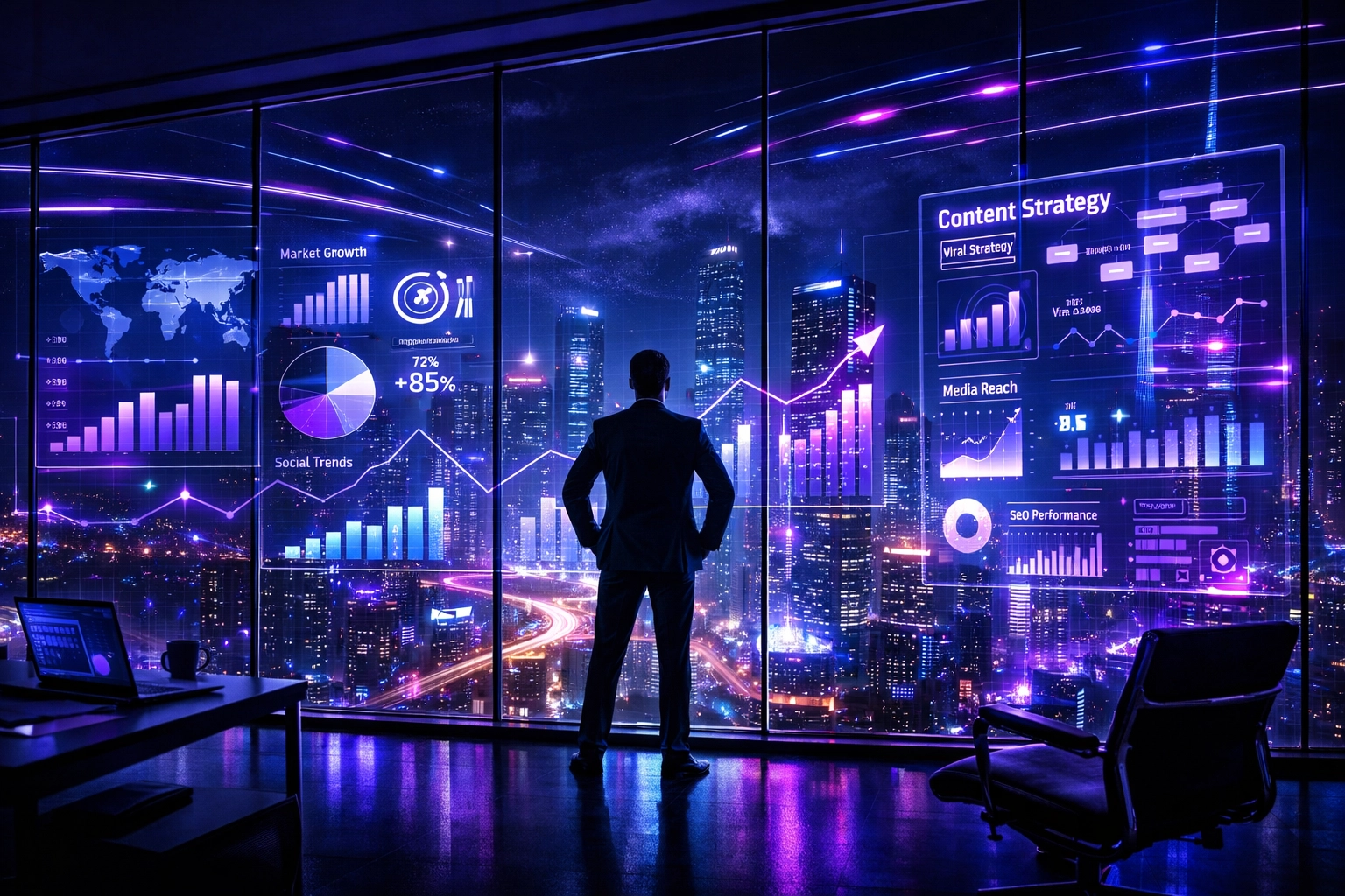 Strategisches Content-Marketing mit KI für Weitblick und datenbasierte Entscheidungen im B2B.