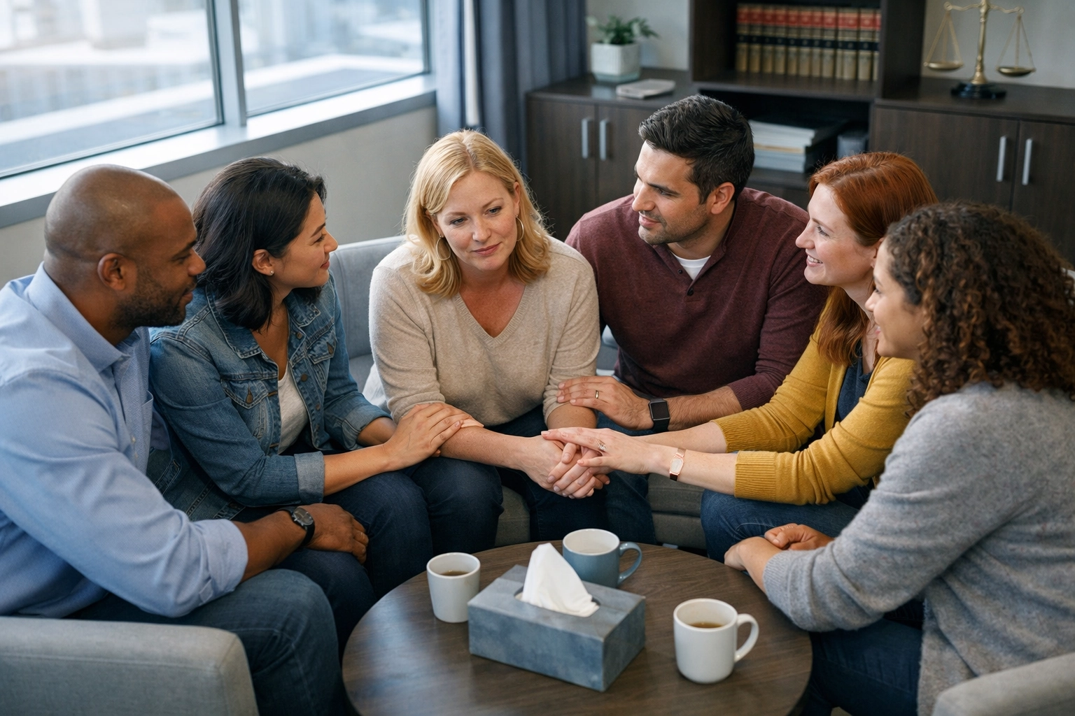 Parents consulting with Hampton Roads custody attorneys in professional law office setting