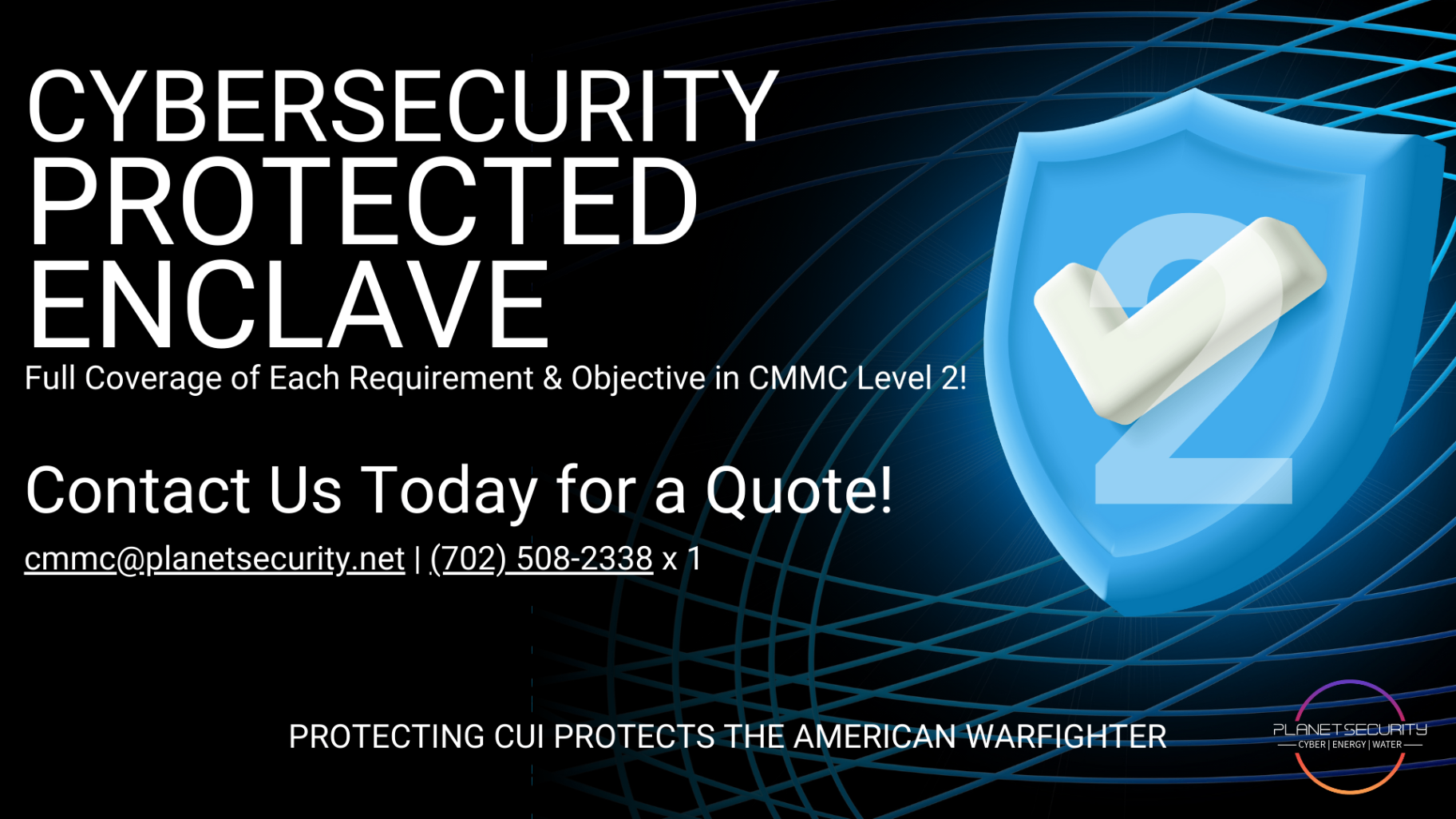 Planet Security Inc. Cybersecurity Protected Enclave CMMC Level 2