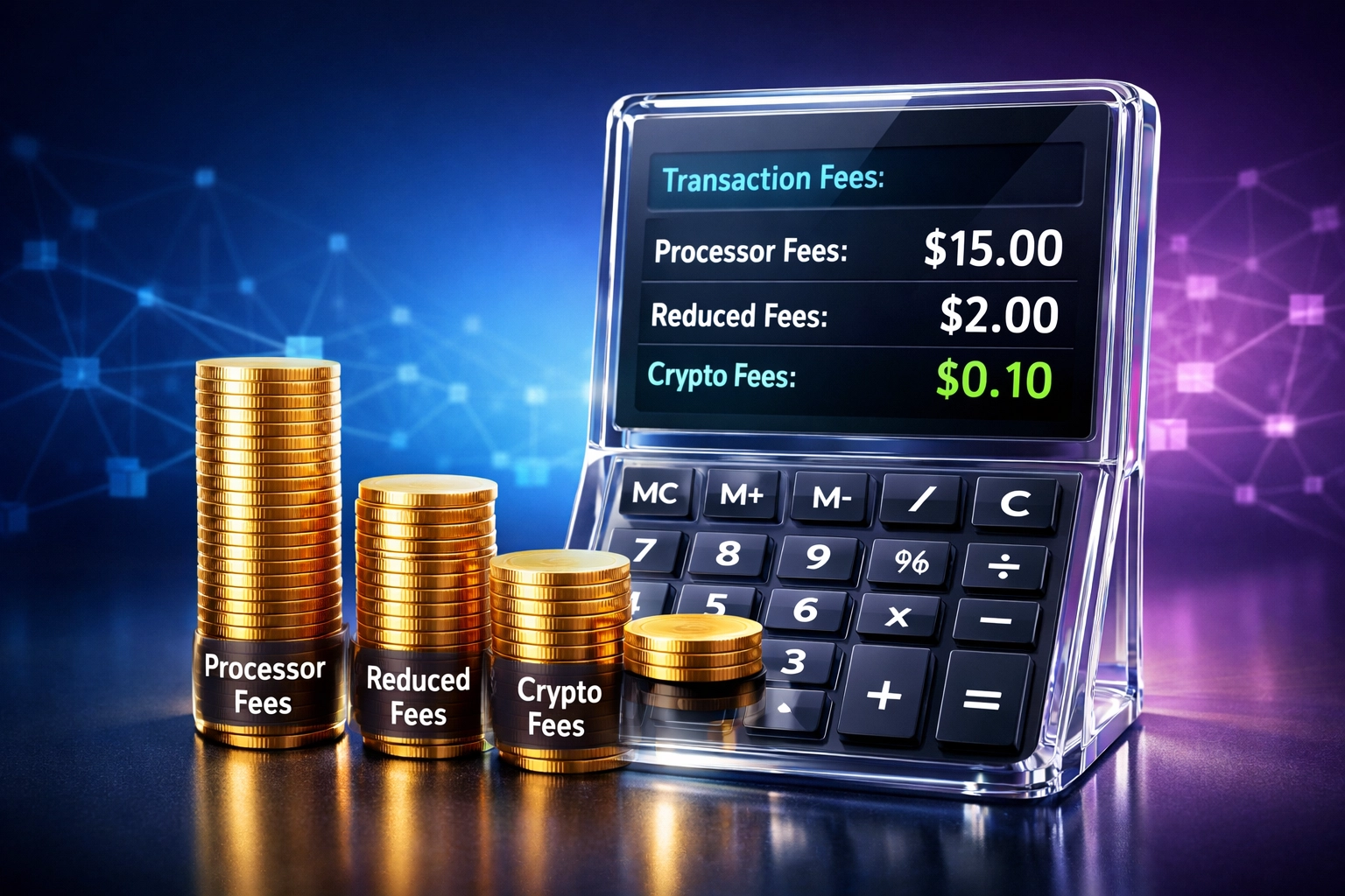 Crypto payment fee comparison: traditional processors vs gas-only transfers