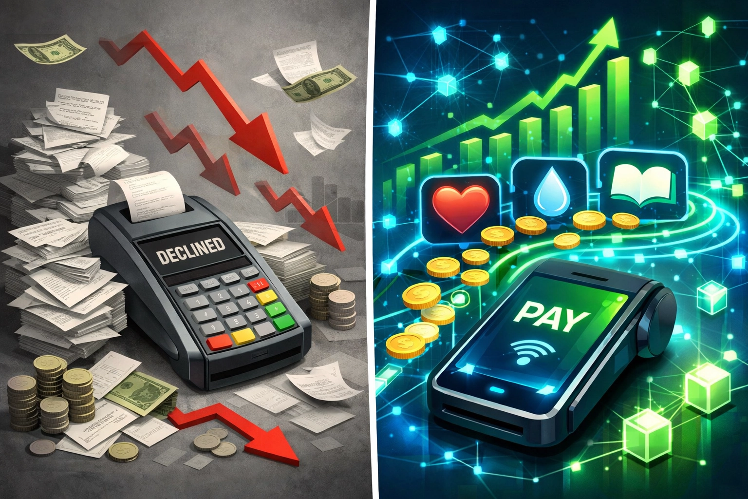 Traditional payment processing vs Larecoin crypto payments cost comparison showing savings
