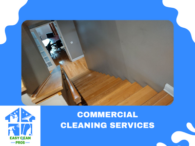 Commercial Office Staircase Cleaned by Easy Clean Pros