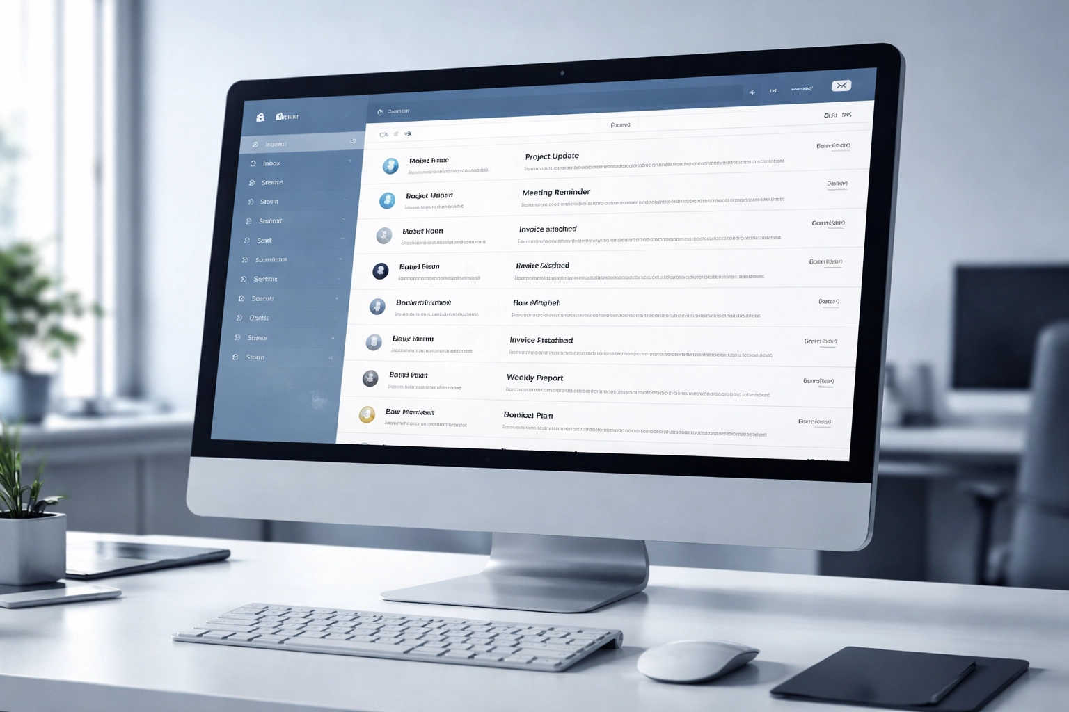 Email inbox with business logos verifying authentic senders, illustrating BIMI benefits for phishing protection