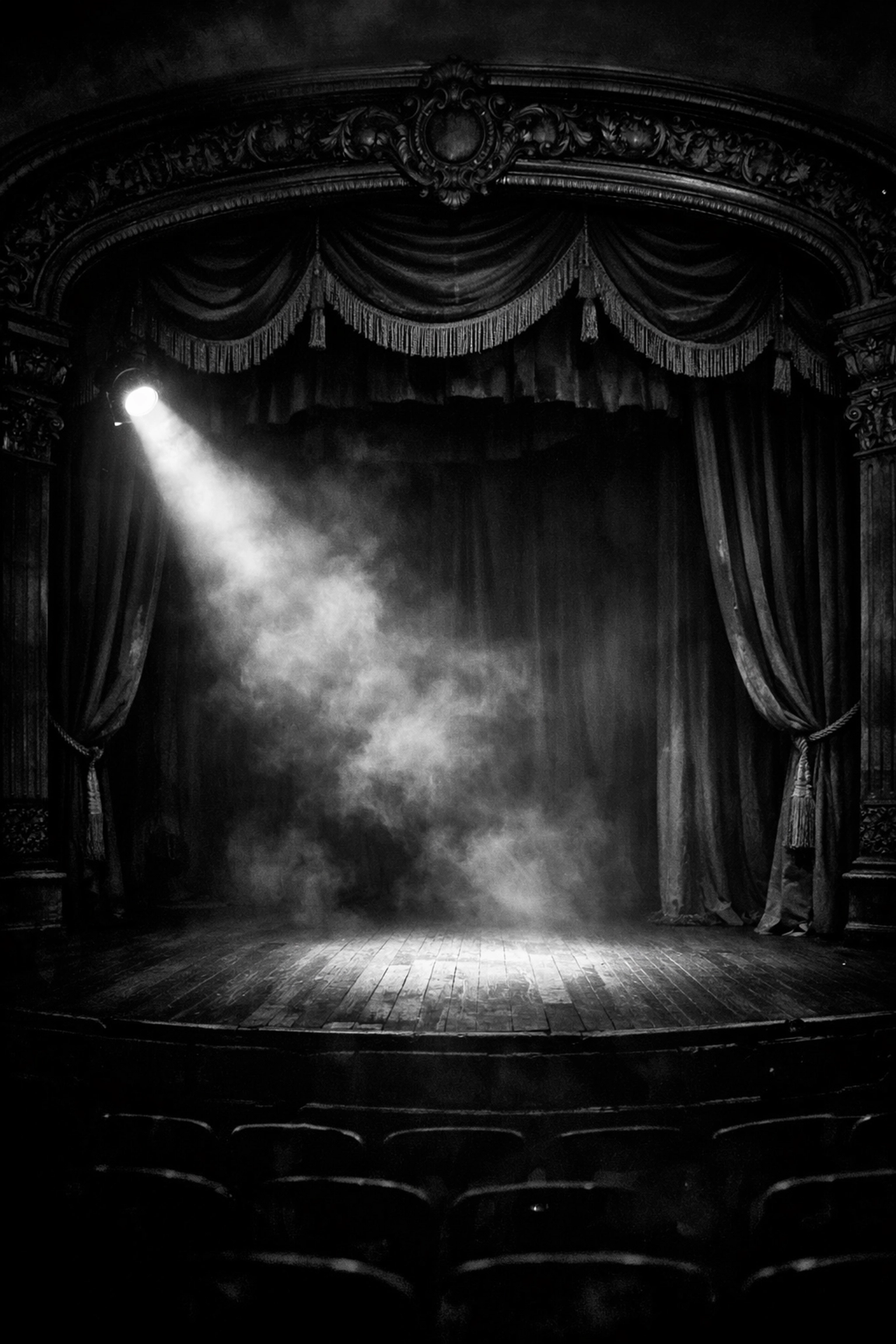 1920s theatre stage with spotlight representing early queer expression in theatre history