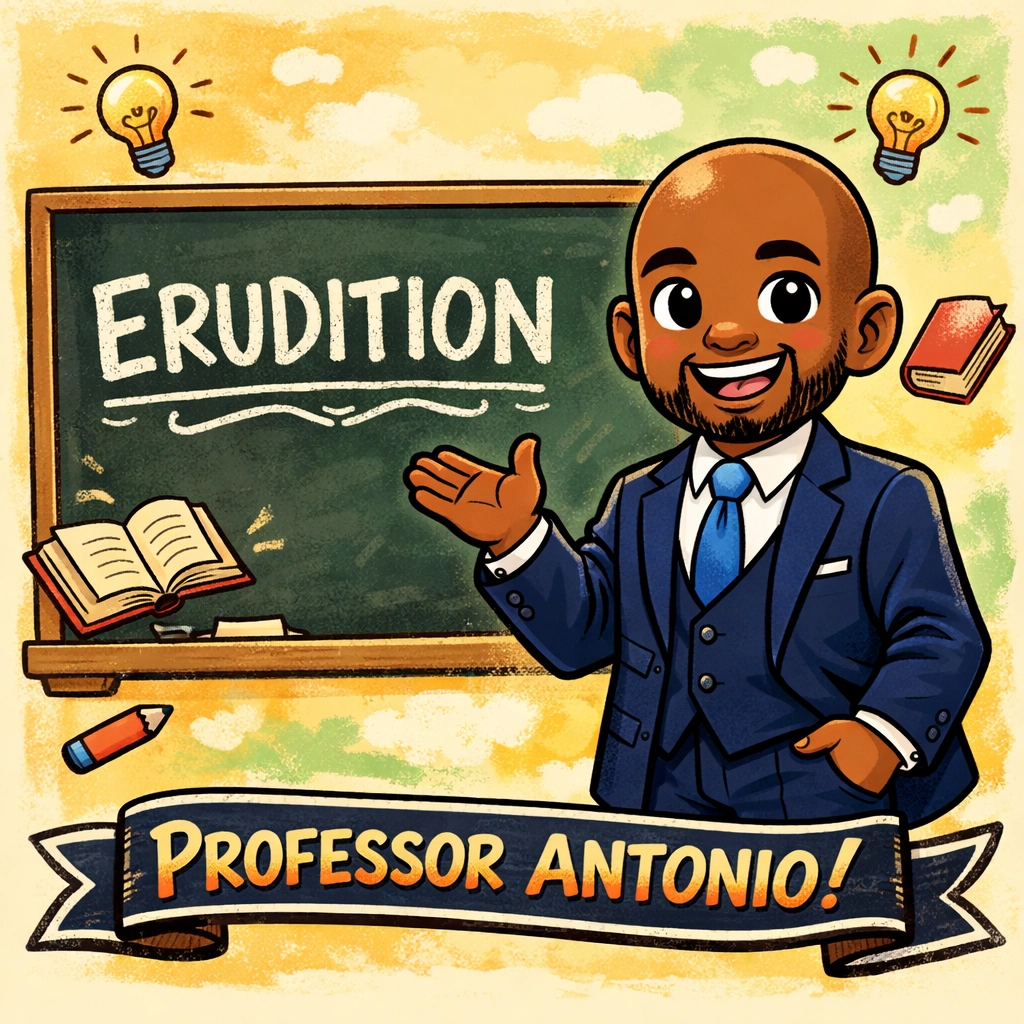 Professor Antonio teaching Word of the Day erudition at CRC literacy program