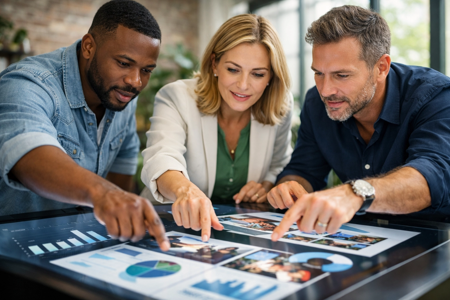 Dakdan Worldwide’s consulting team analyzing media data to solve modern advertising hurdles for clients.