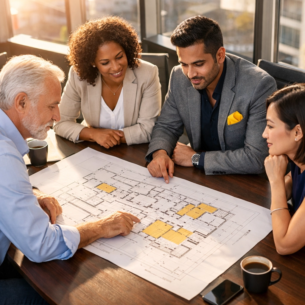 MSP business owners collaborating in a peer group session to improve profitability and margins.