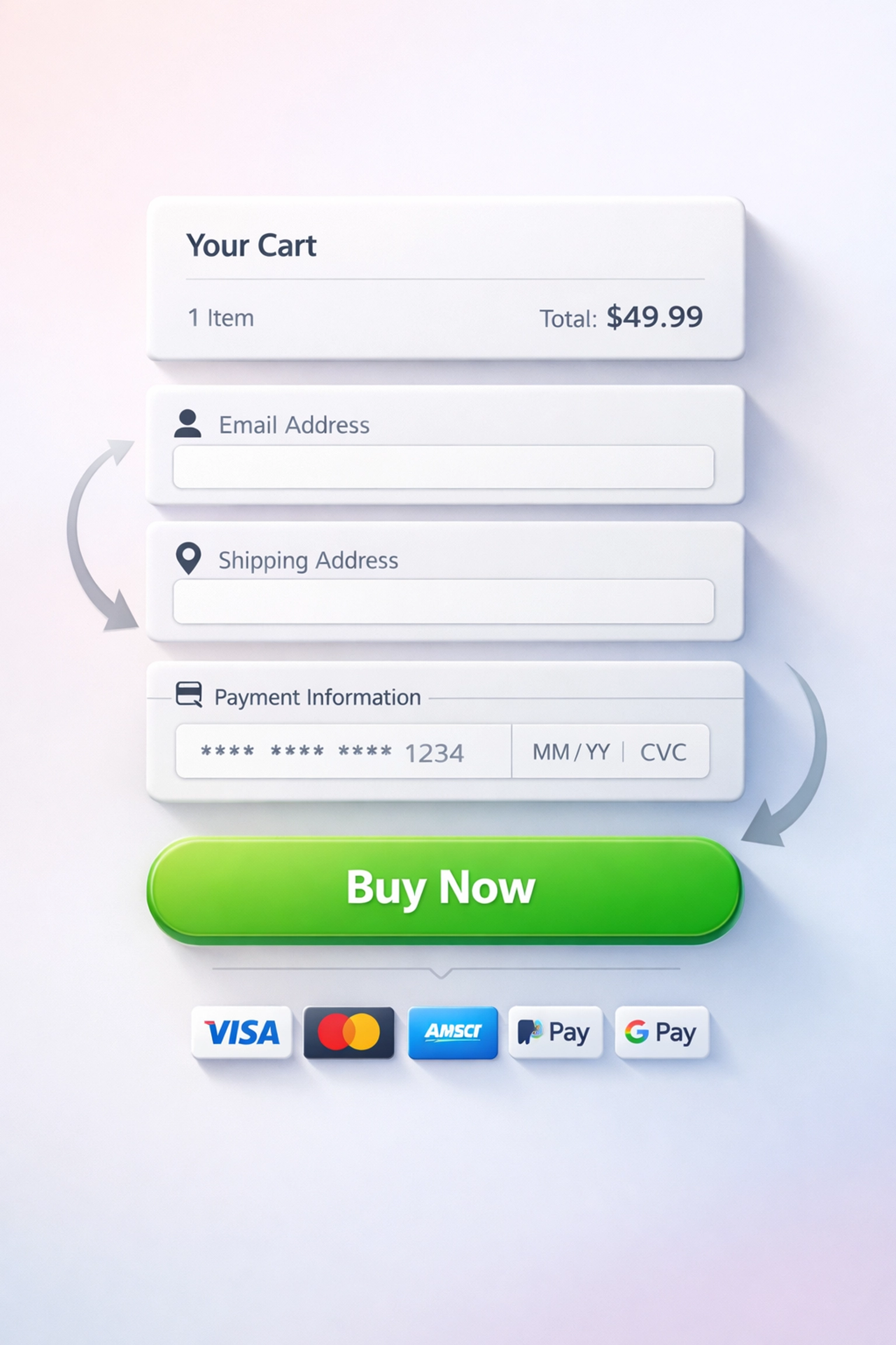 Simplified checkout process for selling digital products online