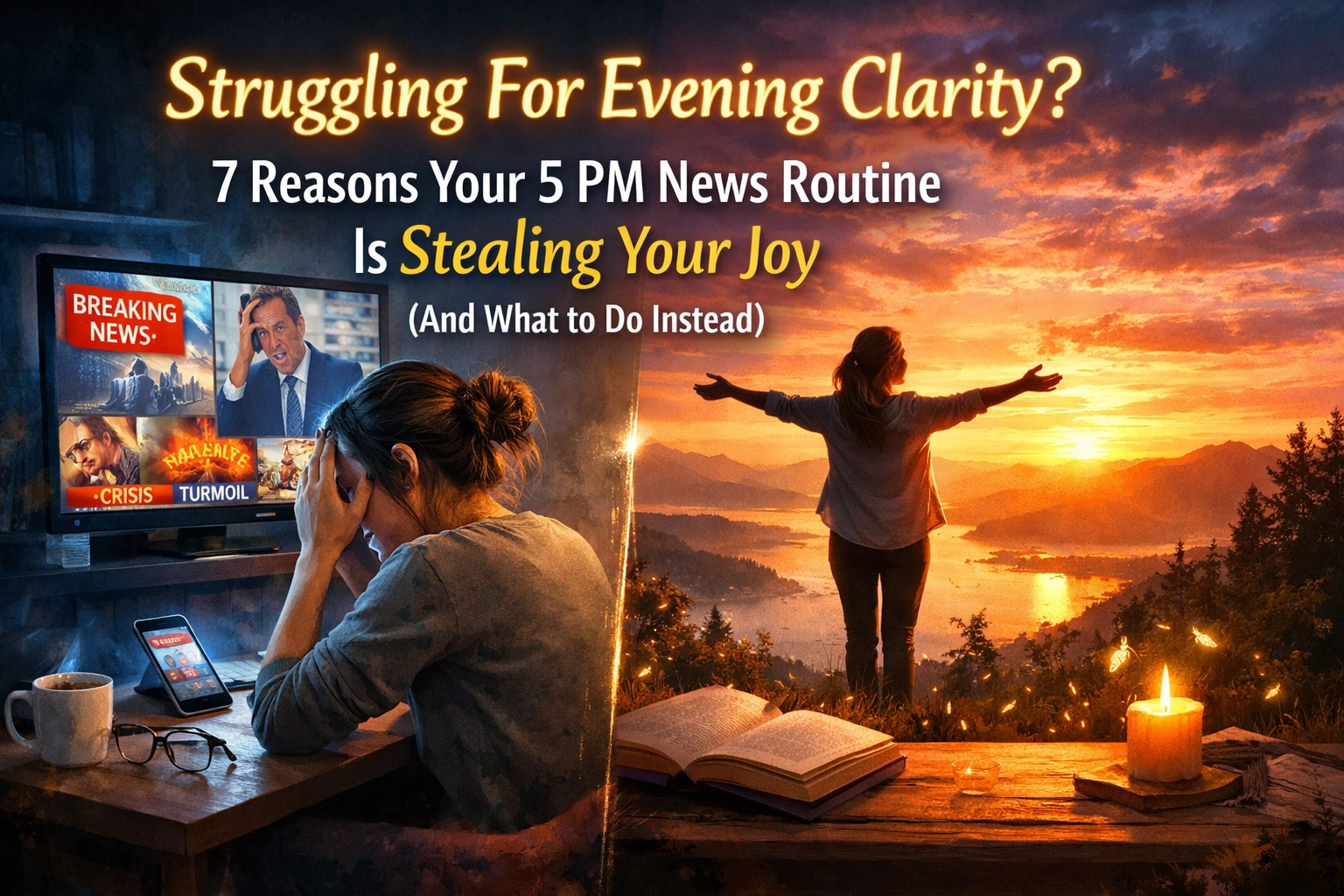 [HERO] Struggling For Evening Clarity? 7 Reasons Your 5 PM News Routine Is Stealing Your Joy (And What to Do Instead)