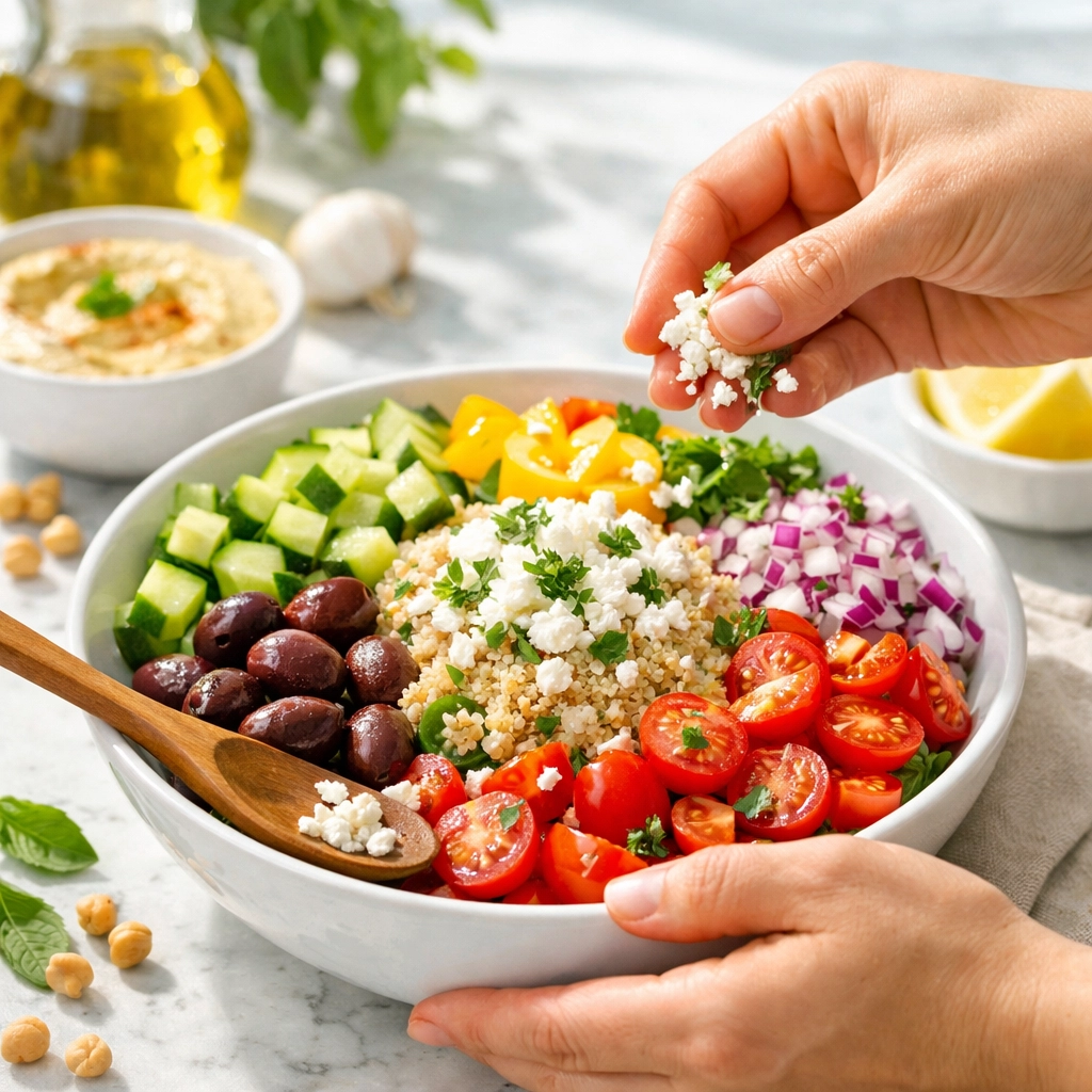 Healthy meal preparation representing lifestyle changes during a medical weight loss journey.