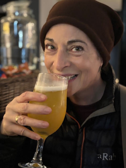 Freshly poured craft beer