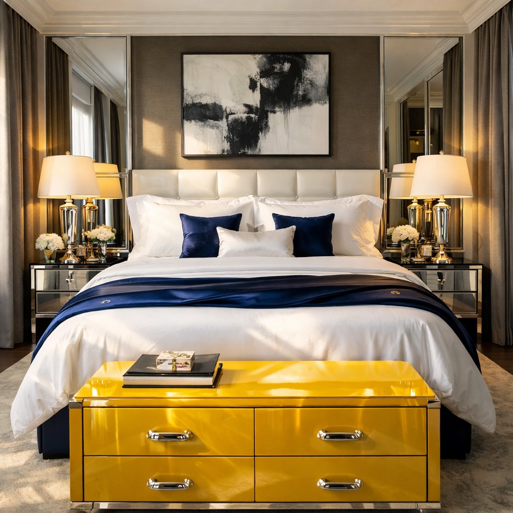 Wellesley luxury master bedroom suite reflecting the high standards of consistent professional house cleaning.