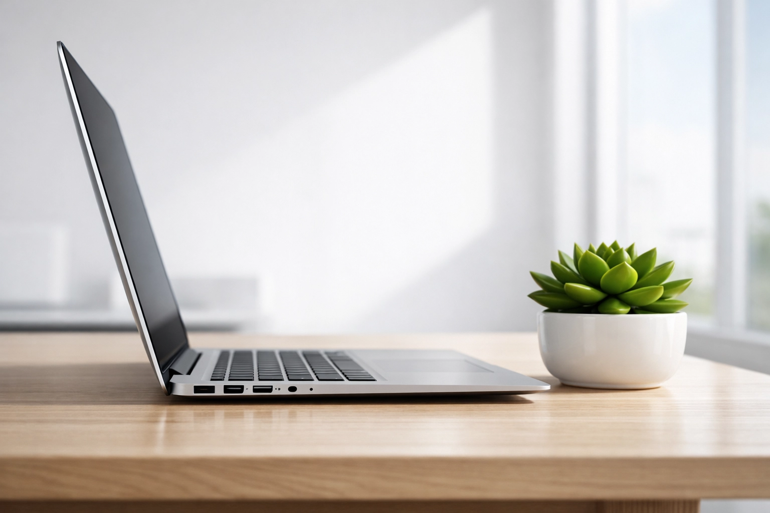 Fast-loading business website on a professional laptop representing optimized page speed and local performance.