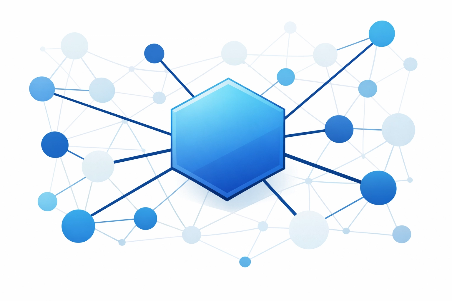 Interconnected network nodes representing digital authority and high-quality backlinks for search engine trust.
