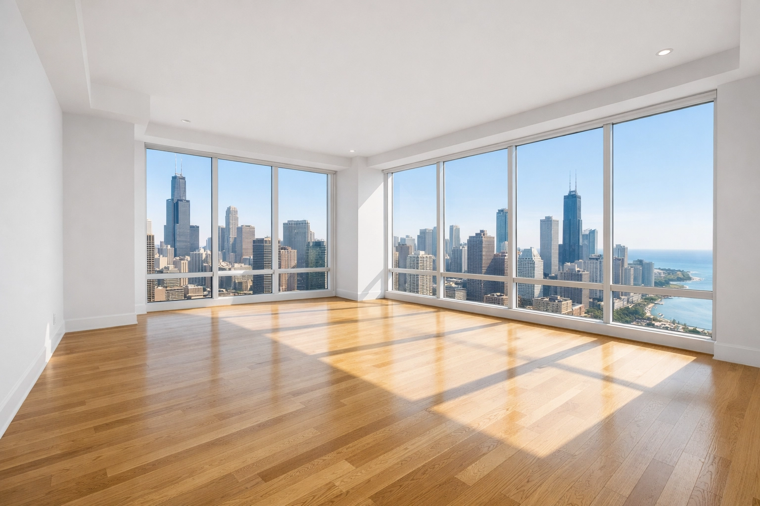 Show-ready Chicago high-rise apartment unit prepared for a new tenant after a professional turnover.