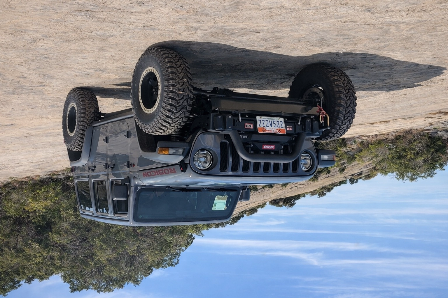 Jeep Wrangler Rubicon on Vernal-area slickrock in the Uintah Basin.