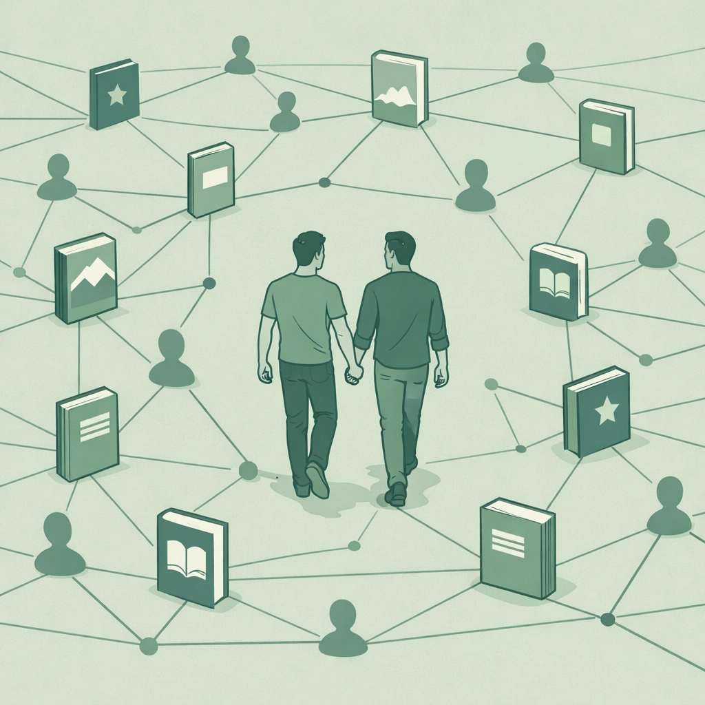 MM romance readers connecting directly with gay authors in digital book marketplace