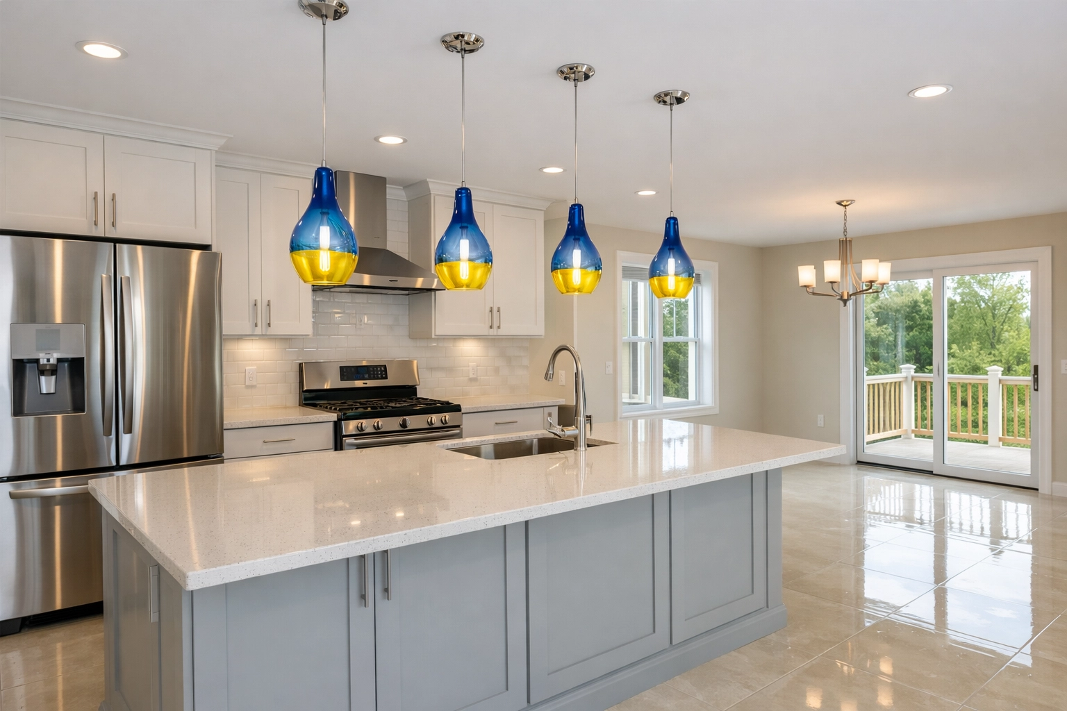 Pristine white kitchen in Nashua prepared for move-in with professional deep cleaning Nashua.