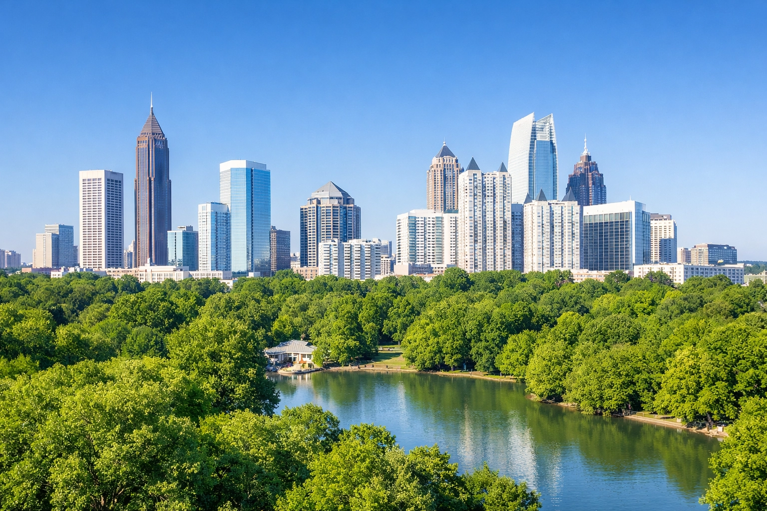 Atlanta skyline view highlighting the growth of the real estate investment market in Georgia.