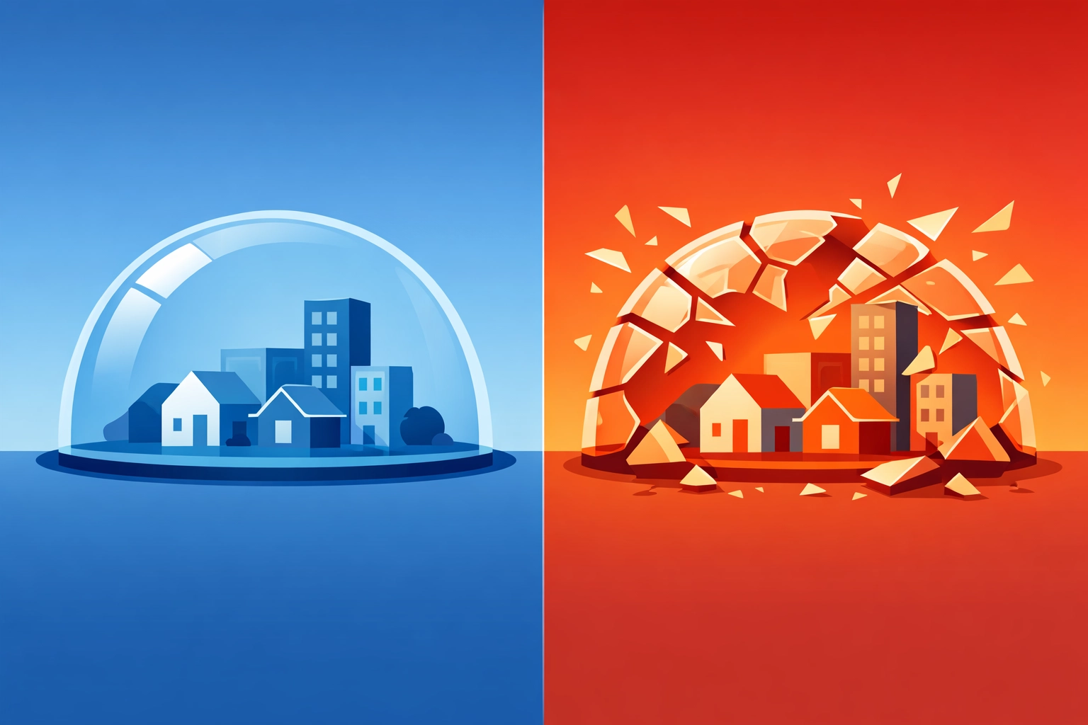 Corporate veil piercing illustration showing LLC liability protection failing for real estate investors