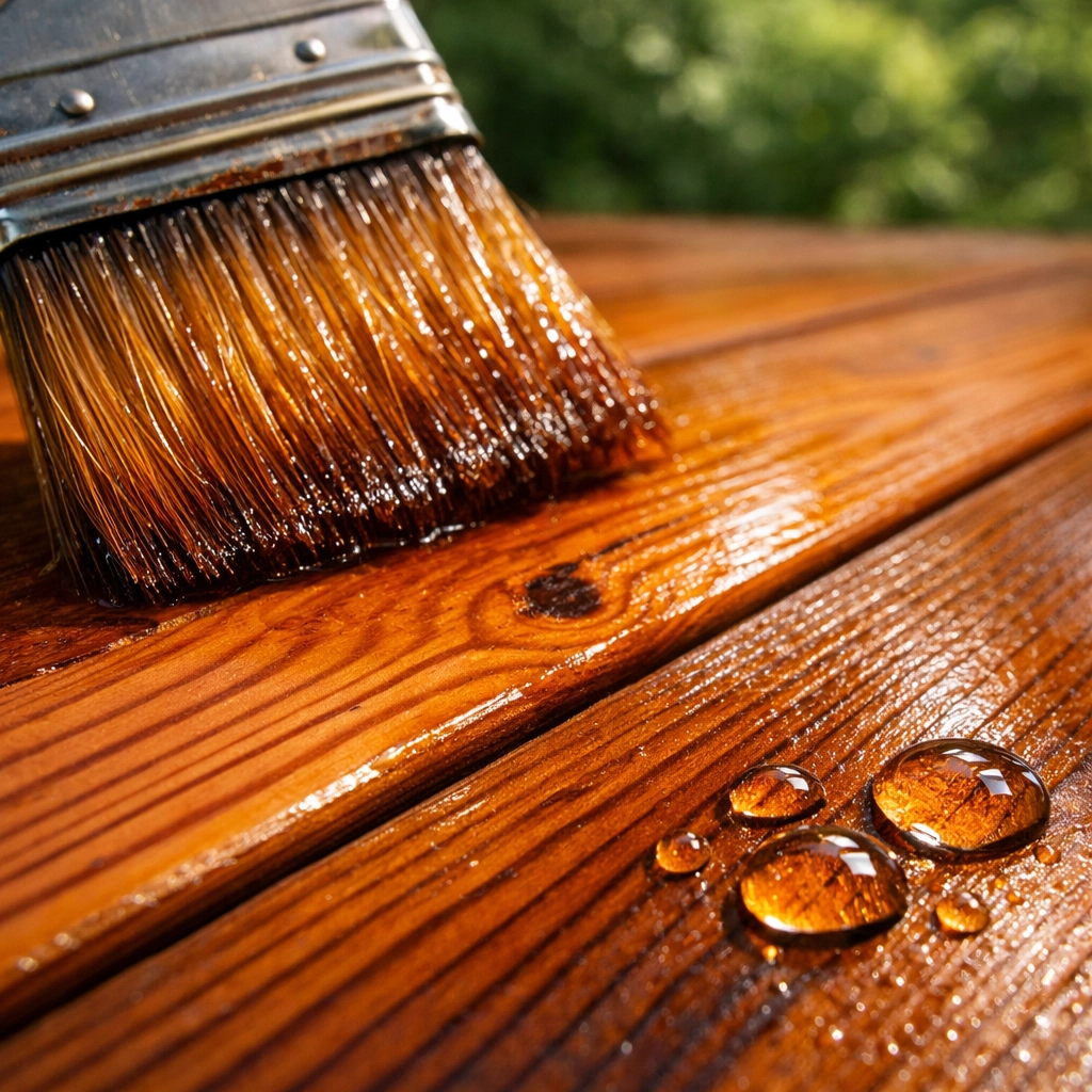 Expert fence and deck staining in Paulding County showing waterproof wood protection.