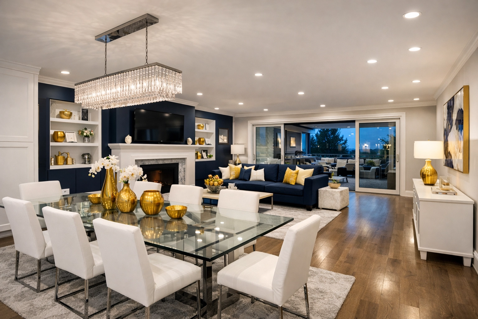 Clean and organized open-concept Burlington home reflecting a stress-free professional lifestyle.