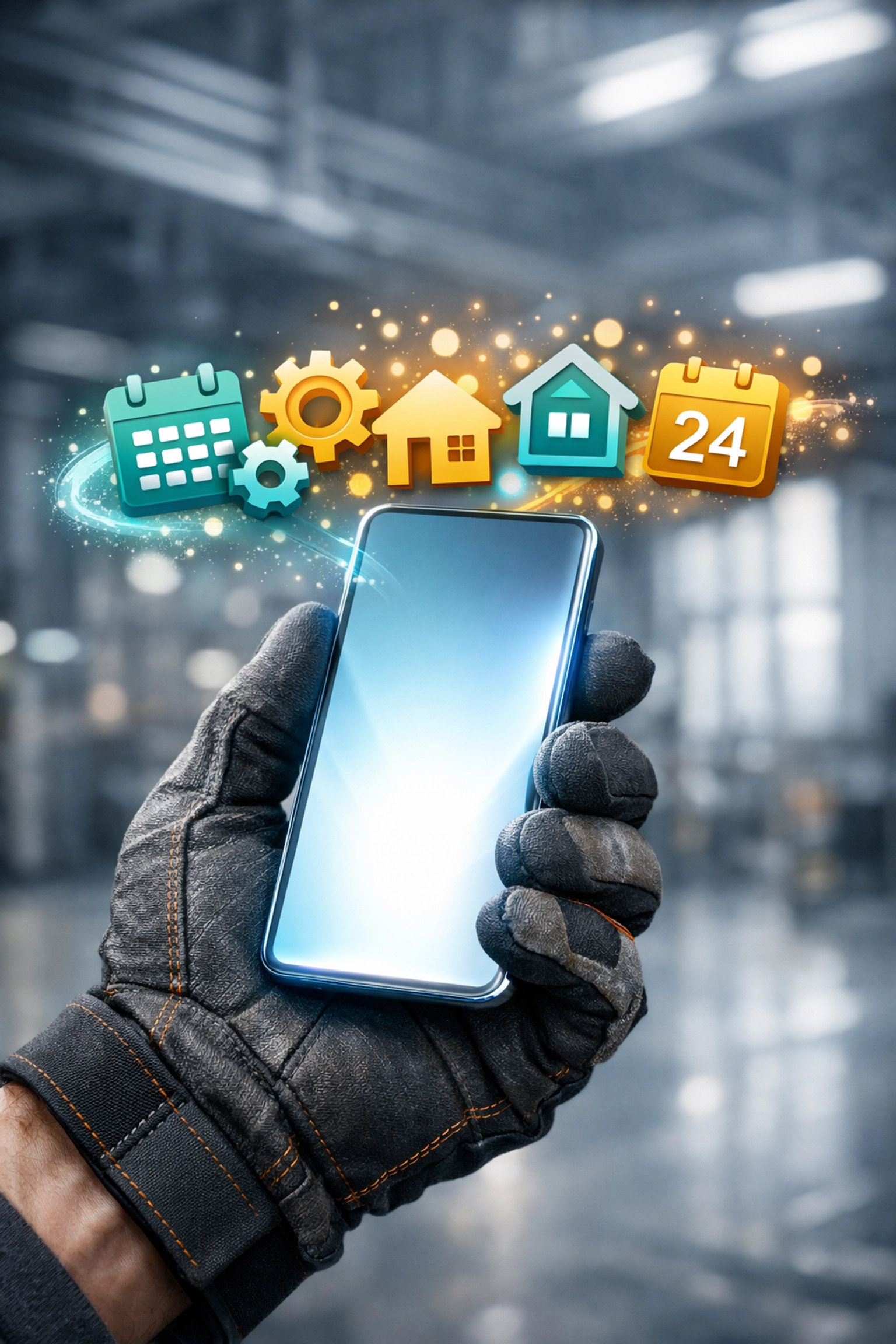 Effiziente Terminplanung im Handwerk durch digitale Tools auf dem Smartphone.