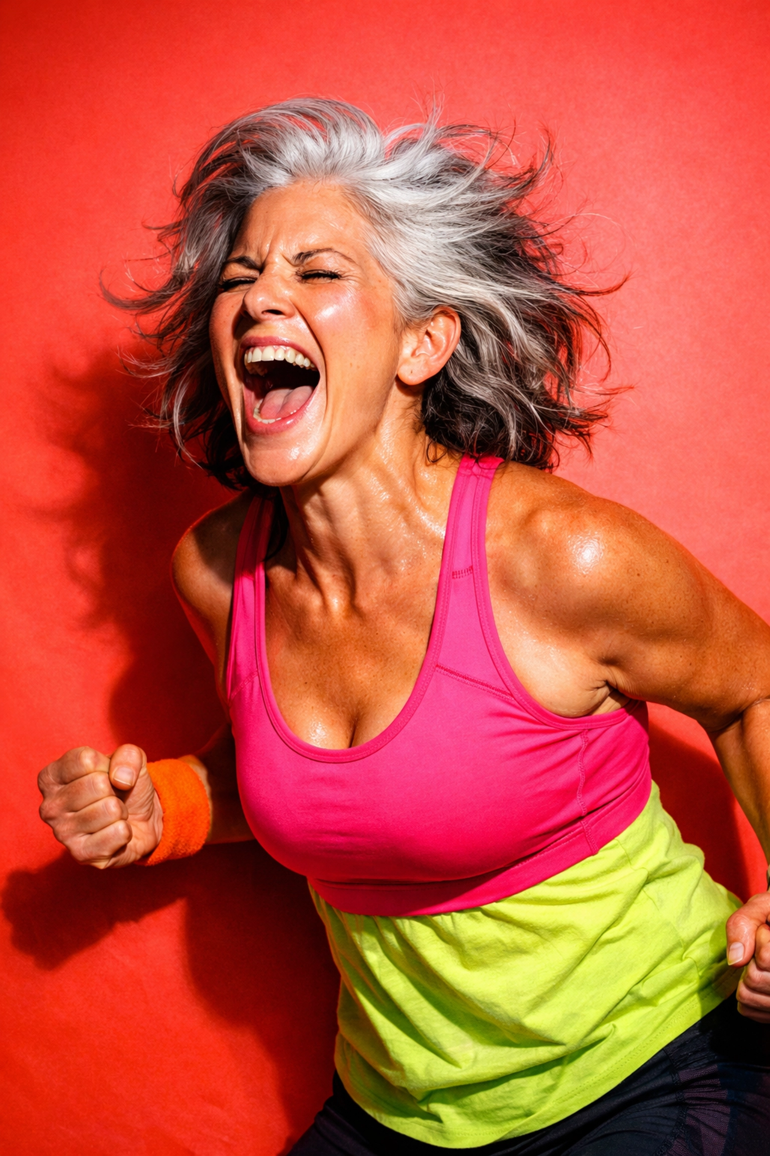 Woman expressing authentic joy while building podcast community