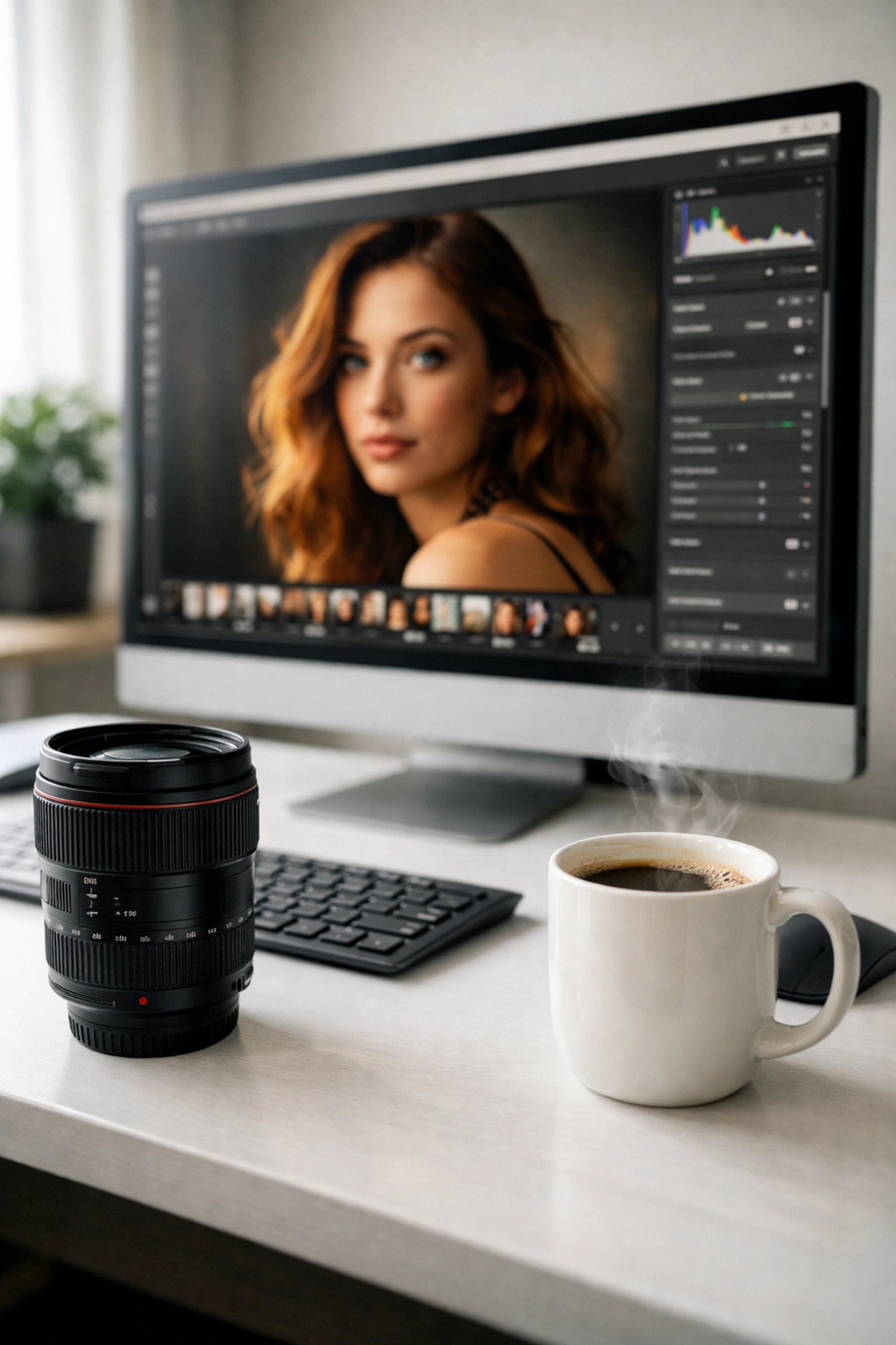 The Ultimate Guide to Photography Networking in 2026: Everything You Need to Succeed with ProShoot.io 2 Modern photography workspace with a monitor showing editing and pro camera gear for professional success.