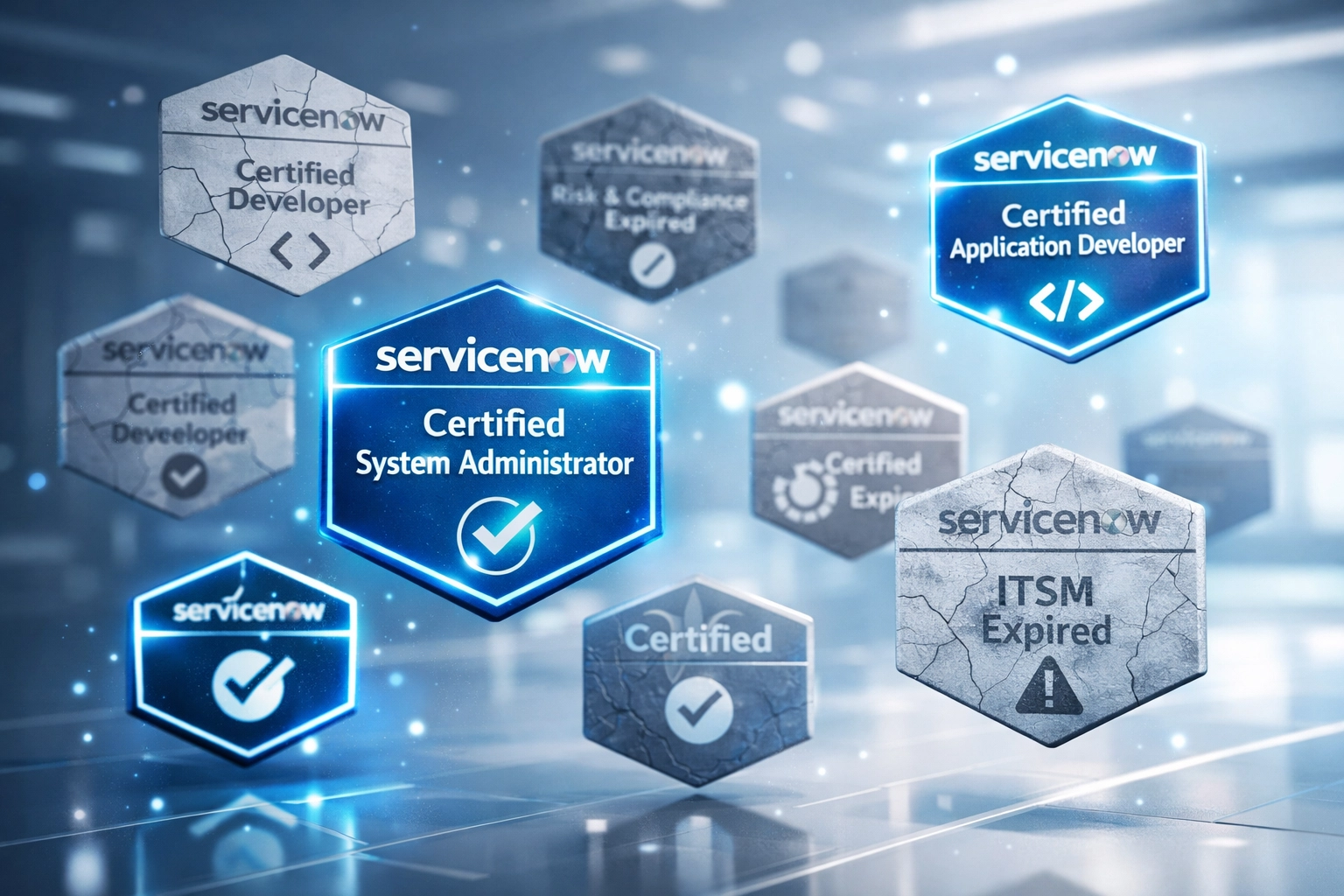 Current versus expired ServiceNow consultant certification credentials