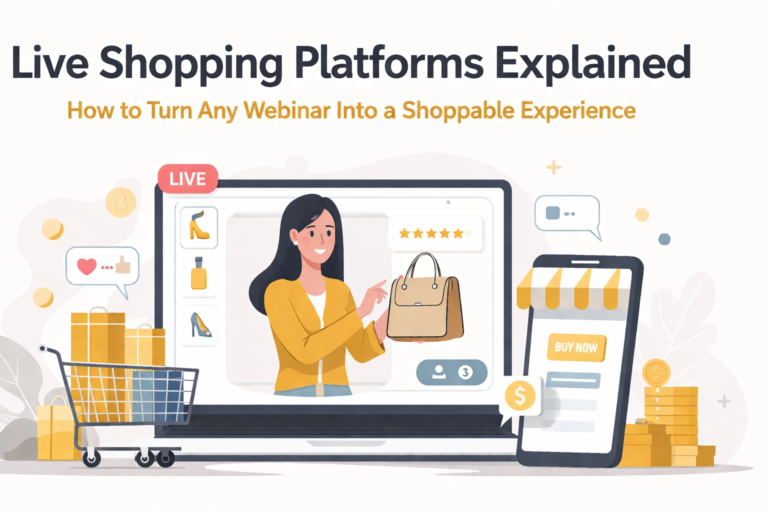 [HERO] Live Shopping Platforms Explained: How to Turn Any Webinar Into a Shoppable Experience