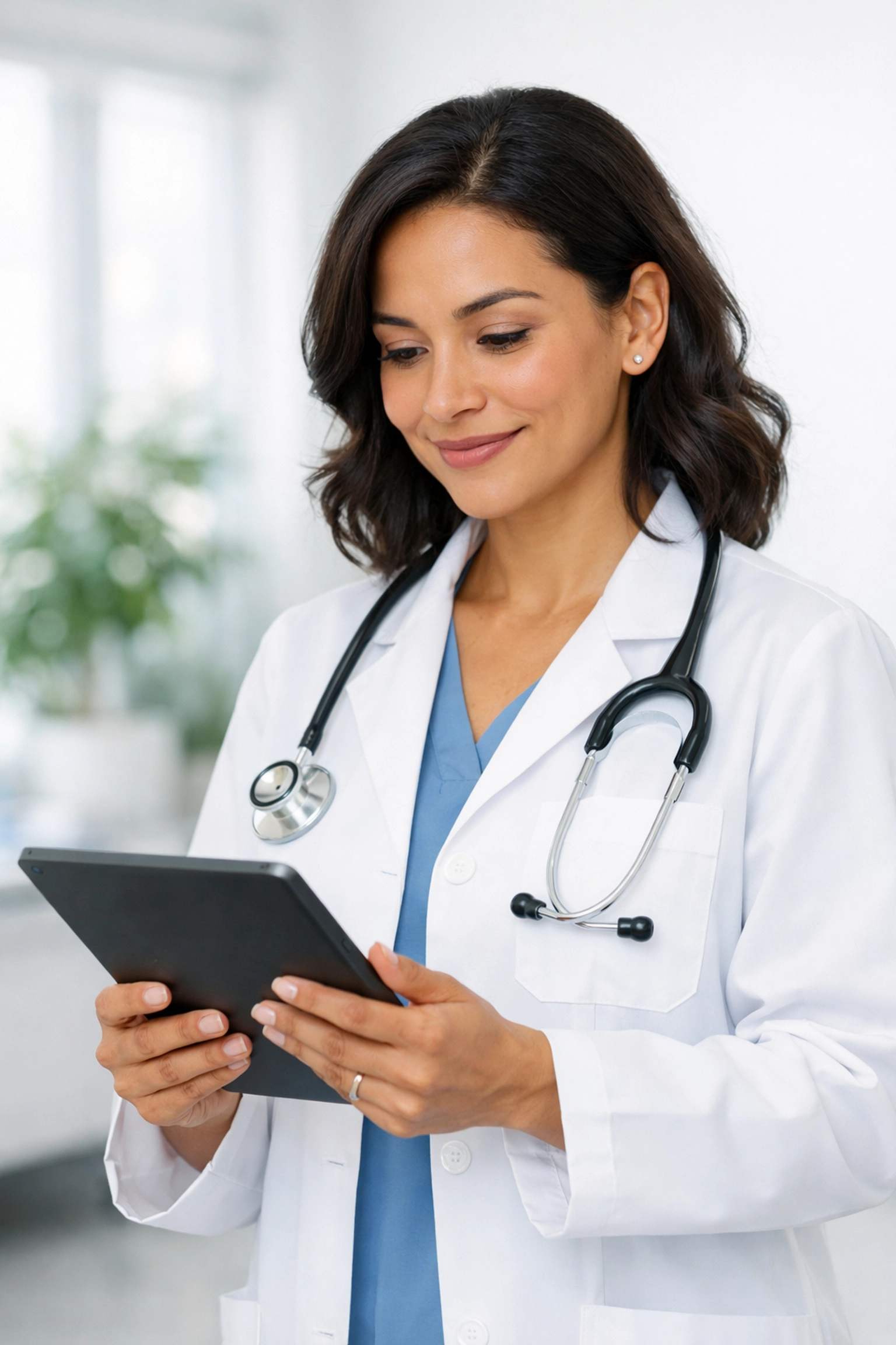 A licensed California doctor reviewing a health assessment for online weight loss treatment.