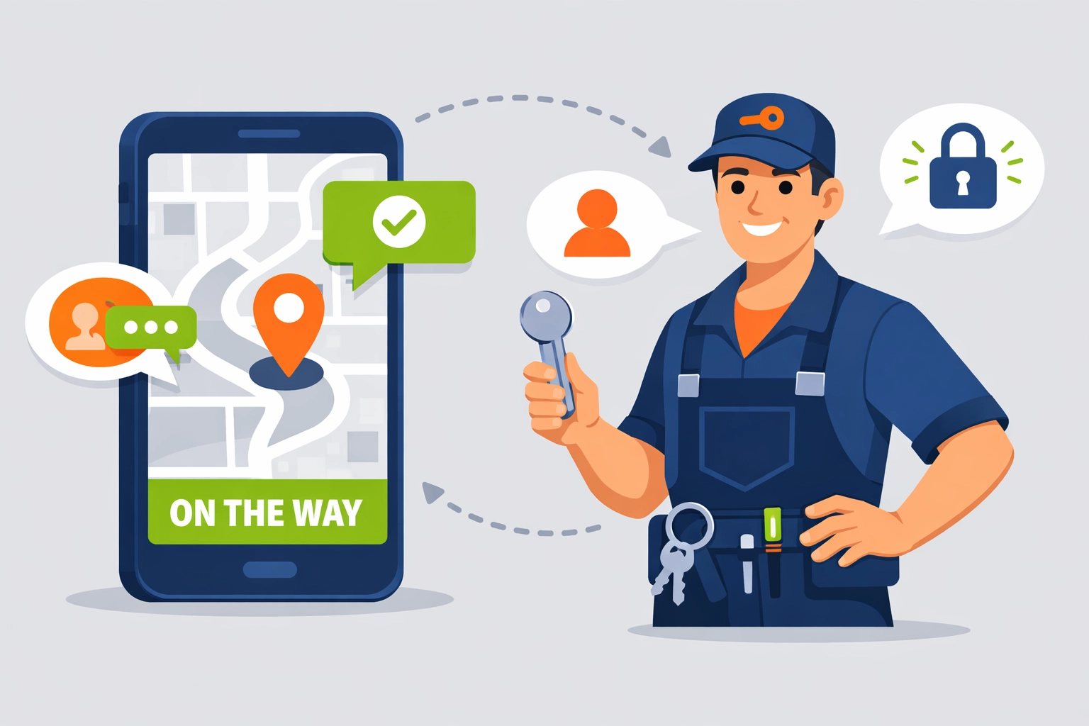 Emergency locksmith Bristol service tracking via a smartphone map for fast arrival and response.