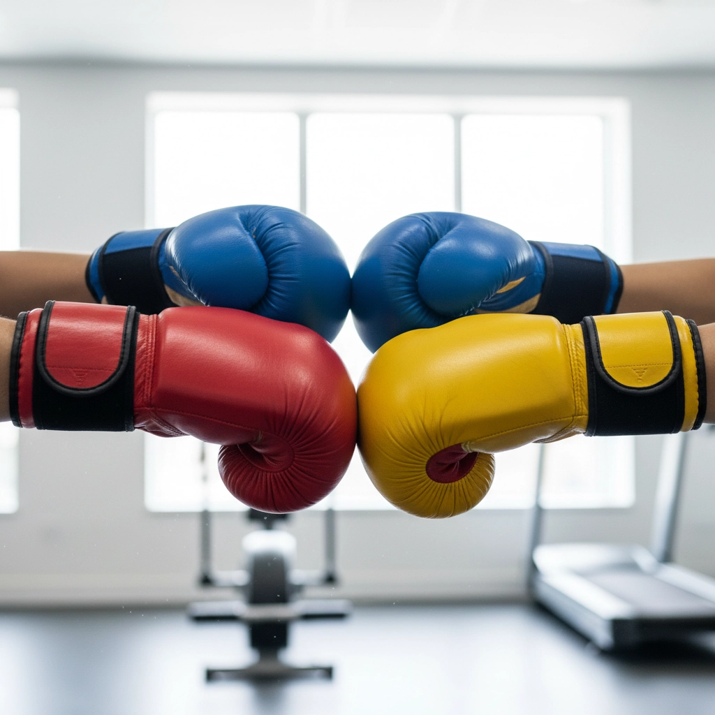 boxing gloves mixed colours