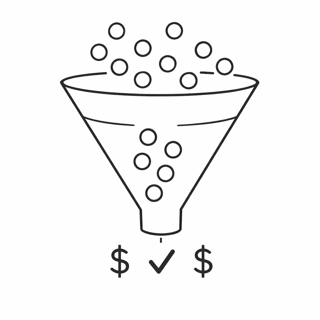 Lead conversion funnel tracking HVAC customer journey from inquiry to sale