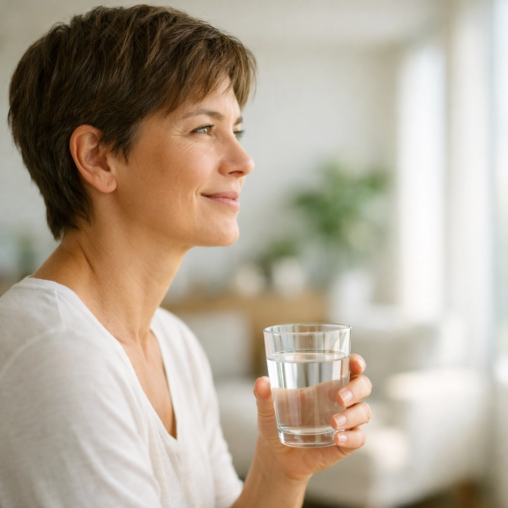 A person drinking water and focusing on wellness during their medical weight loss journey.