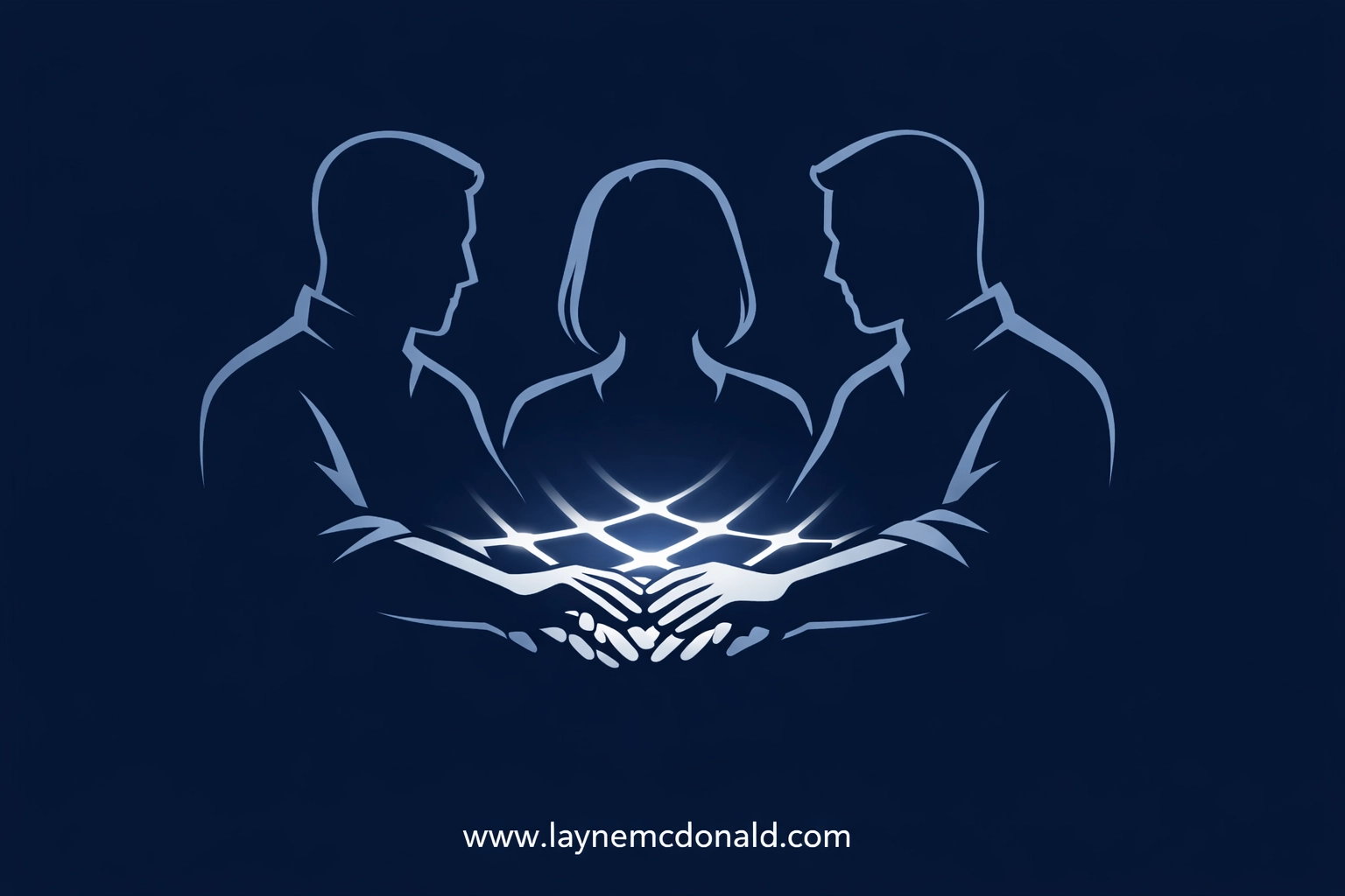 Illustration of team members forming a circle to show mutual support and accountability in ministry.