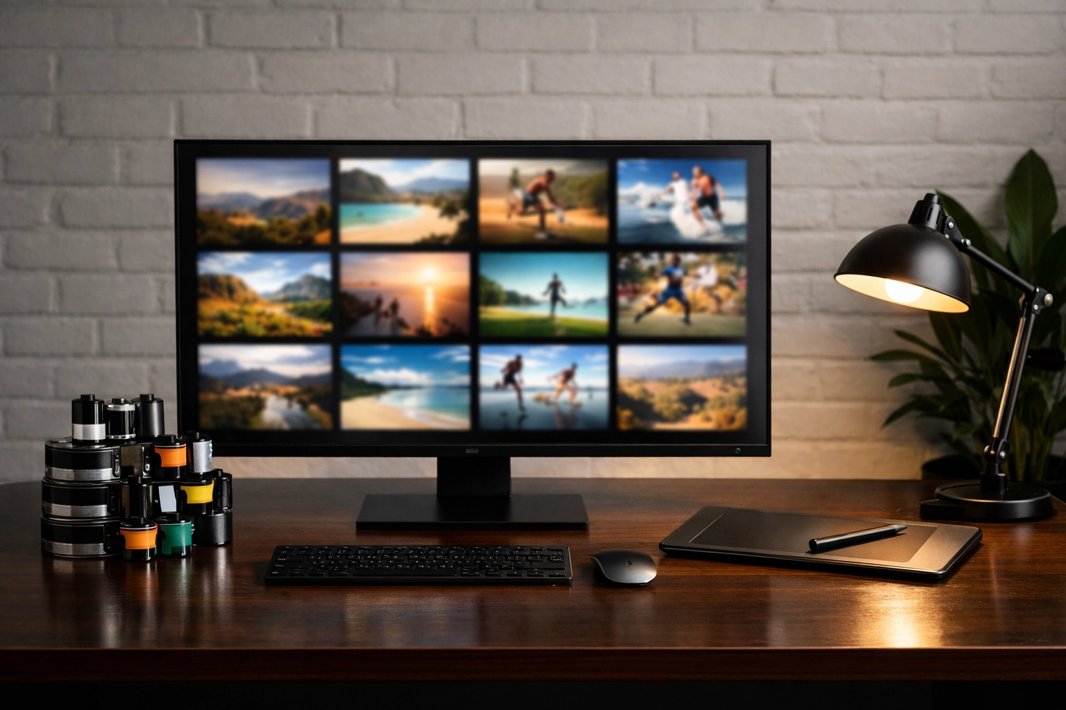 Creative director workspace highlighting strategic media lifecycle management and visual engagement.