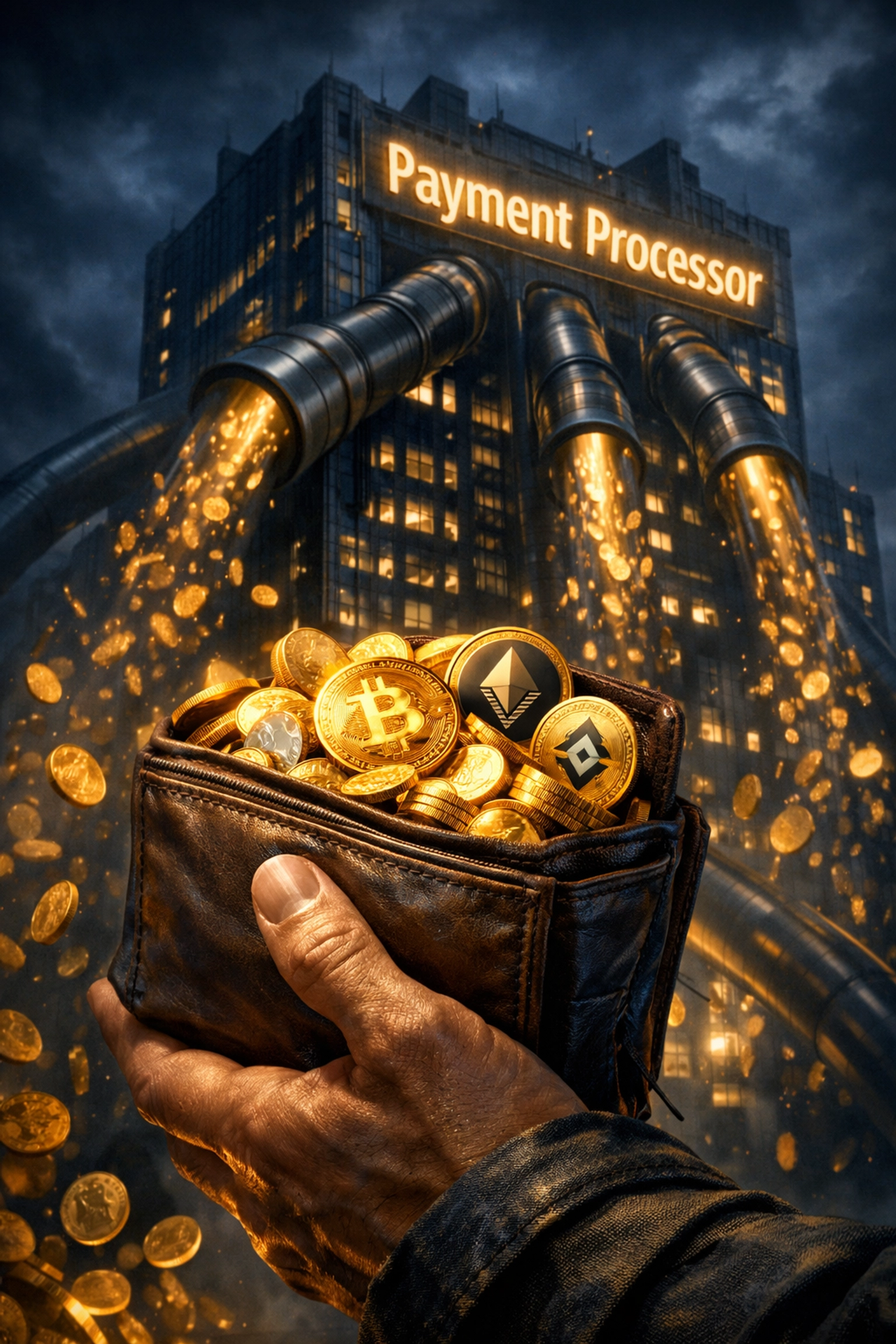 Crypto payment processor fees draining merchant wallet vs self-custody direct payments