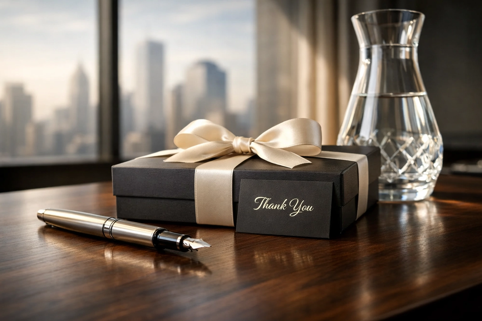 Premium thank-you gift set for post-Super Bowl executive hosting, strengthening client relationships