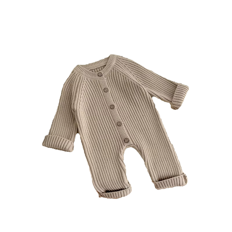 Khaki Storybook Knitted Jumpsuit