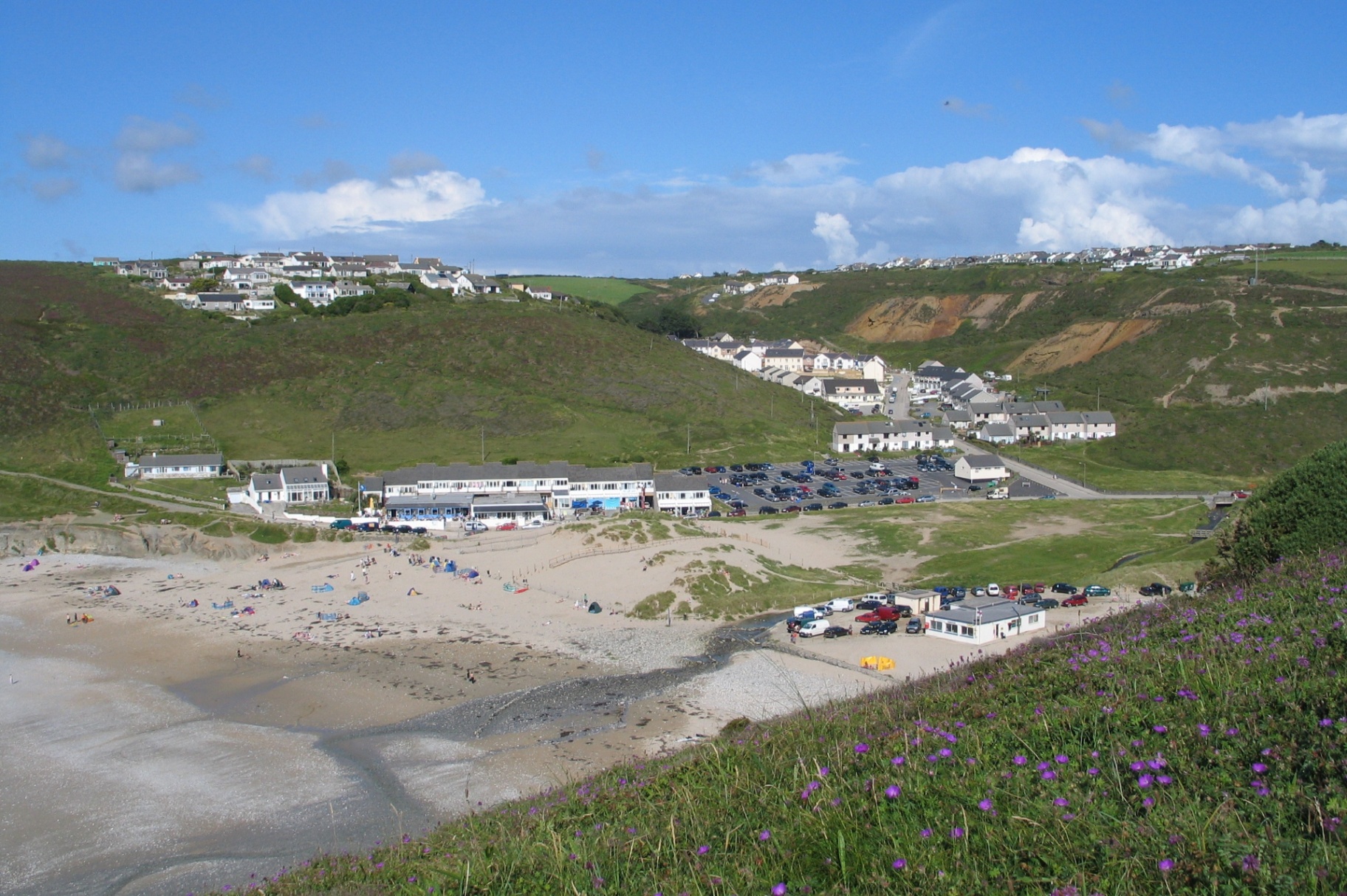 Holiday apartments situated directly facing Porthtowan Beach