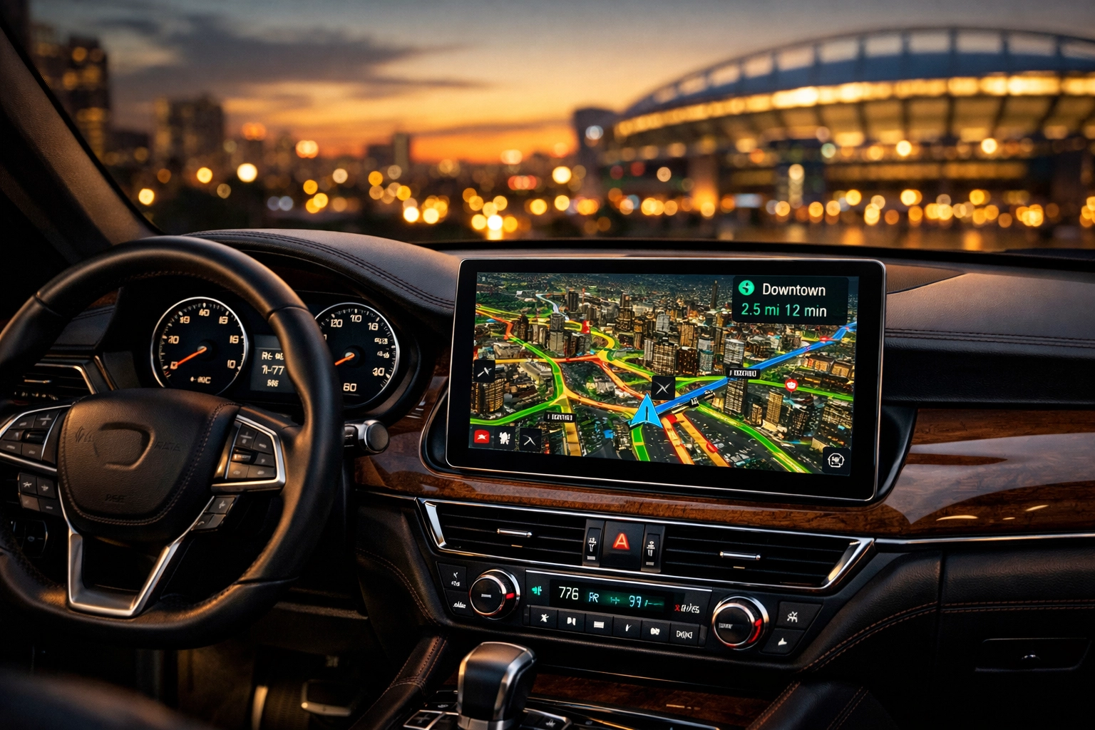 Real-time GPS navigation for luxury Super Bowl executive transportation and logistics