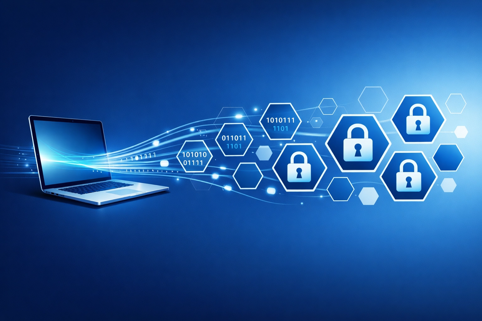 Data encryption securing business information both in transit and at rest