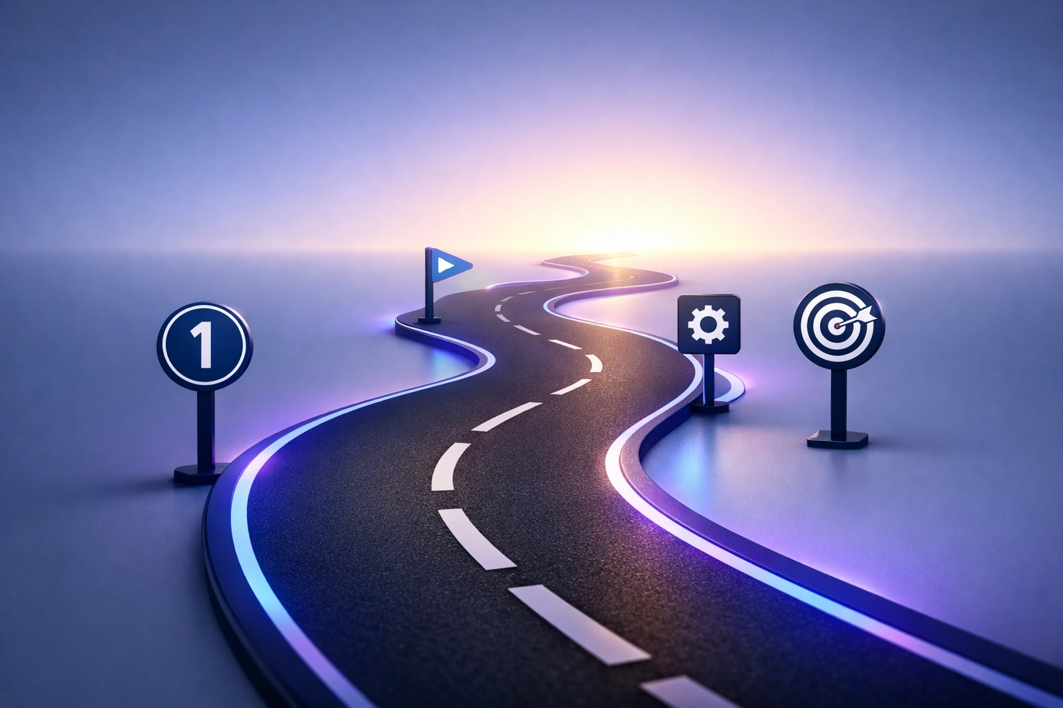 Change management strategy roadmap with clear milestones for C-suite leaders