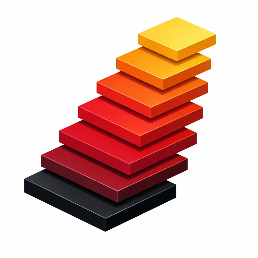 Nine Level Framework showing progressive AI maturity stages from foundation to advanced