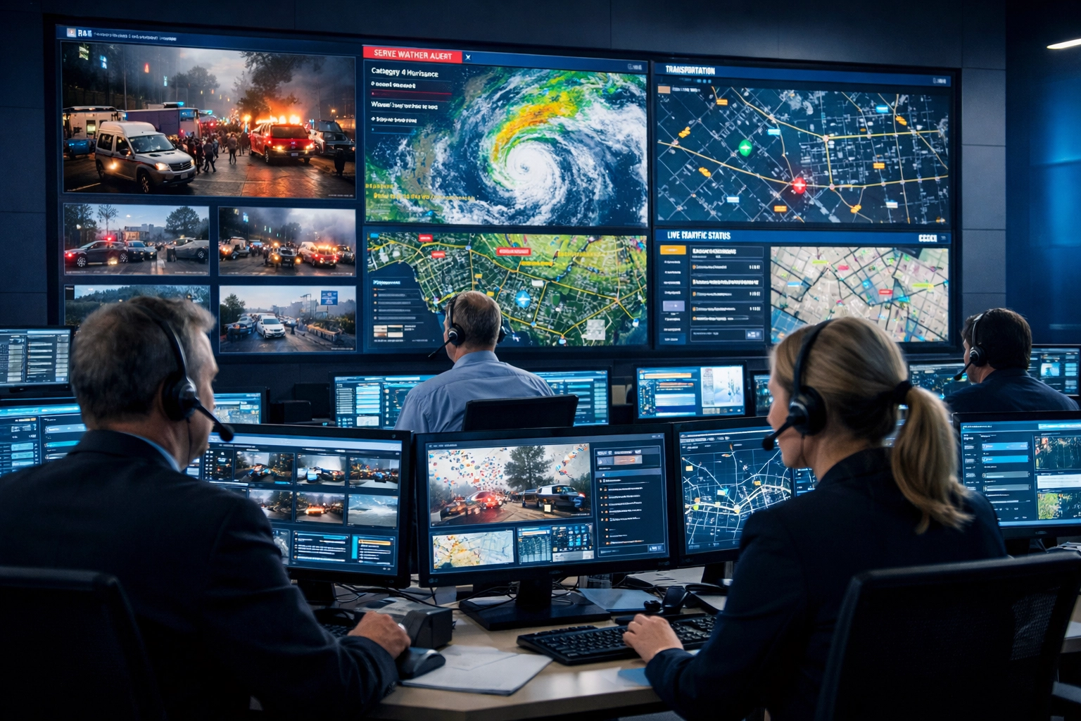24/7 operations control room monitoring executive travel logistics and emergency response coordination